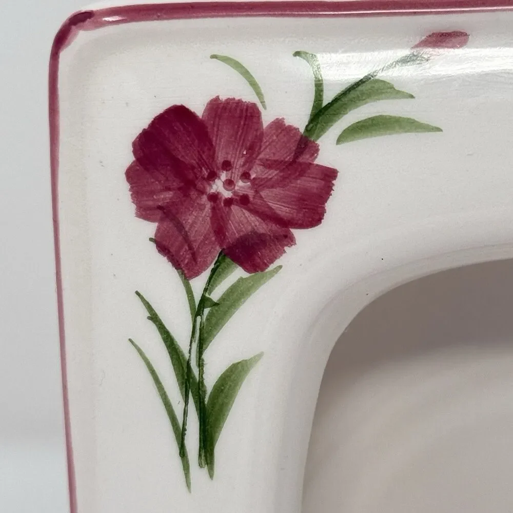 Vintage Porcelain Picture Frame Floral Design – Made in Japan I.W. Rice & Co